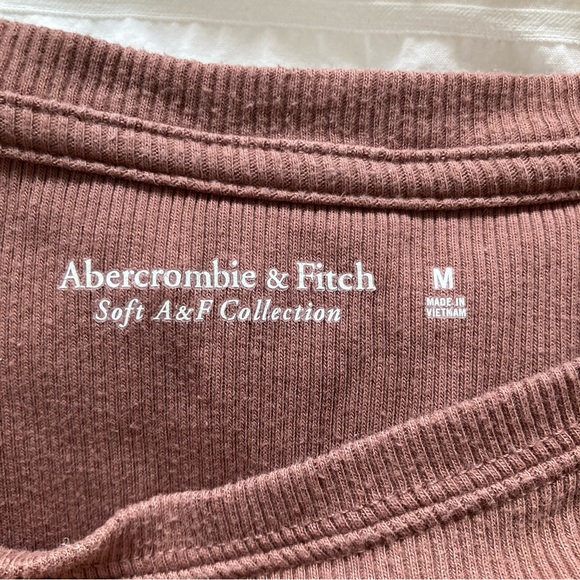 Brown Abercrombie Cotton Ribbed Bodysuit - Picture 2 of 2